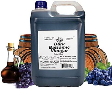 De La Rosa Dark Balsamic Vinegar, Vegan, Kosher & Gluten Free, Great for Salad Dressings, Marinades & More, Spanish Balsamic Vinegar 5 Liter (Pack of 1)