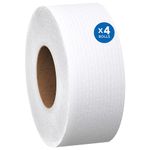 Scott JRT Jumbo Toilet Paper Roll (03148), 2-Ply High Capacity Commercial Toilet Paper, White (4 Rolls Per Case, 1, 000 Feet Per Roll, 4, 000 Feet Total)