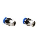 8mm OD Push to Connect Fitting Push in Connector 1/4 NPT Thread Male Air Fittings Pneumatic Fitting,8MM Air Tube Fittings Air Line Fittings Quick Connect Air Hose Fittings for 3D Printer(2-Pcs)