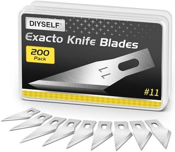 DIYSELF 200 PCS Exacto Knife Blades #11, Exacto Knife Replacement Blades, High Carbon Steel #11 Blades Refills with Storage Case, Exacto Blades 11 for Craft, Hobby, Scrapbooking, Stencil, Leather