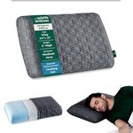 The White Willow Memory Foam Pillow for Neck & Shoulder Pain Relief-Cool Gel-Cervical Pillow for Sleeping-Orthopedic Pillow for Back, Side & Stomach Sleepers-Medium Firm- Thick King Size-5" H-Grey