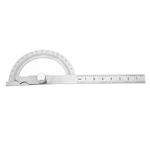 0-180 Degree Stainless Steel Protractor Goniometer Angle Finder Gauge with 15cm Ruler(80 * 120mm)