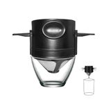 TOPPROSPER Portable Stainless Steel Reusable Coffee Filter Pour Over Coffee Maker with double-layer microporous mesh