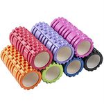 FirstFit Professional Long Acupressure Grid Design Soft and Durable Foam Roller (13" X 5" Inch) Size