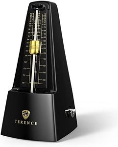 Mechanical Metronome, Universal Metronome for Piano Guitar Violin Drums and Other Instruments, Loud Sound, Accurate Track Beat and Tempo for Beginners(Black)