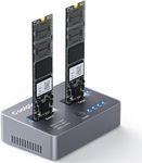 M.2 NVME/SATA Duplicator, Coolpie CR121 Dual-Bay Offline Clone M.2 NVME/SATA Docking Station, USB3.2 Gen2*2 20Gbps M.2 Cloner for SSD Size 2230/2242/2260/2280/22110