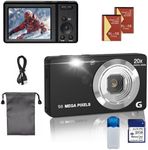 4K Digital Camera, Autofocus 56MP Vlogging Camera with 32G SD Card & 2 Large Batteries, 20X Zoom, Flash, Compact Portable Small Point and Shoot Digital Camera for Kids Student Teens Adult Beginner