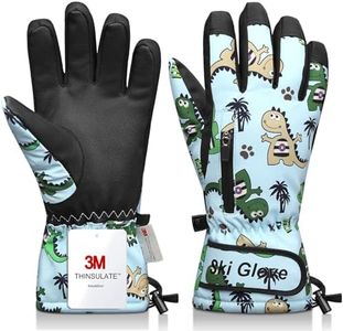Odtmger Warm and Breathable Snow Gloves - Waterproof and Anti-Slip Ski Gloves for Boys & Girls, Men & Women