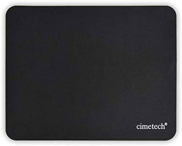 cimetech Small Comfortable Mouse Pad Superfine Fiber Desktop Mouse Pad Mouse Pad 23 x 18 cm Ultra Thin Improves Speed and Precision, Non-Slip Rubber Base, Textured Wear Resistant - Black