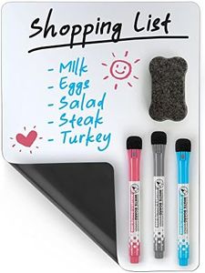 Zulay 12x8" Magnetic Whiteboard for Fridge - Mini Magnetic Dry Erase Board Sheet with 3 Colored Markers and Eraser - Fridge Whiteboard for Office, Kitchen, Locker, Notice Board, or Shopping List