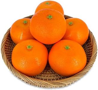 6 Pcs Arificial Oranges Lifelike Tangerines Fake Fruits Home Decorations Kitchen Table Display