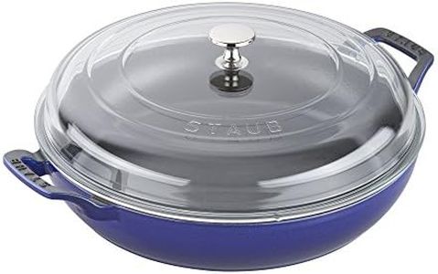 Staub Cast Iron 3.5-qt Braiser with Glass Lid - Dark Blue
