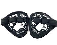 BEAR GRIP® (Neoprene - Hygienic alternative to weight lifting gym gloves, Gym Grip pads (Black-Rubber)