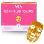 YEN 24k Gold Bio-collagen Rubber Face Mask For Glowing Skin | Hydrating, Anti Wrinkles and Anti Aging| Gold face Mask For All Skin Types | For Men & Women | 30gm