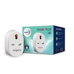 RANGREJA Wipro New 2020 Model 16A Smart Plug with Energy Monitoring- Suitable for Large appliances Like Gysers, Microwave ovens, Conditioners (Compatible with Alexa and Google Assistant)- White