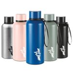 Milton Aura 750 Thermosteel Water Bottle 725 ml, 24 Hr Hot and Cold I Leak Proof Lid, ISI Certified I Vacuum Insulated I for Office, Gym, School I Dark Blue