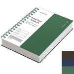 EMSHOI A5 Notebook Lined 300 Pages/150 Sheets, Wirebound Spiral Notepad, 100gsm Thick Paper, Waterproof Hardcover, Writing Journal for Women Men Work Office School, 14.5 x 21cm, Dark Green