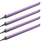 Led Black Light Bar 4 PACK, 18W 2ft T5 UV Blacklight Tube Glow in The Dark for Party Supplies, Stage Lighting, Fluorescent Poster, Body Paint, Halloween, Christmas, Night Club, Festivals Décor