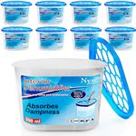 Nyxi Dehumidifier Set of 12 X Interior 500 ml Each Unit - Ideal to stop damp & condensation - For Wardrobe, Home, Kitchen, Garage, Bedroom, Caravan, Office, Basement etc