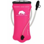 Bearactive Hydration Bladder, Water Bladder 2L for Running Backpack with BPA-Free TPU, Hydration Pack, Leak-Proof Water Pouch, No Plastic Smell – Hiking, Running, Cycling & Camping (Pink, 2 Litre)