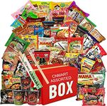 CNMART World Instant Noodles Ramen Variety Bundle & Chopsticks - Assorted Indomie, Nissin, Samyang, Mama, Ottogi, Nong Shim (Pack of 40)