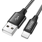 RAVIAD iPhone Charger Cable 1M/3.3FT [MFi Certified] Nylon Braided Lightning Cable Fast Charging & Sync iPhone Charger for iPhone 14 13 12 11 Pro Max 13 12 Mini X XS XR 10 8 8 7 Plus 6 6s 5s 5, Black