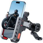 EDYELL Mobile Holder for Bike,Motorcycle Phone Mount Holder, Anti-Theft, Anti-Vibration Dampener Mount,360° Adjustable for Motorcycle Bike ATV Scooter Fit 4.7"-7.2" Cellphone (YF303-B)