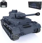 wheelfun Heng Long RC Tank 1/16 7.0 Upgraded German Panzer Iv F2 RTR RC Tank 3859 Metal Tracks 340° Rotating Turret Infrared Combat