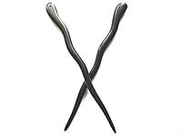 Myhsmooth Z8z-bg-charming 2 Count Hair Sticks Natural Ebony (Black Sandalwood) Handmade Carved Hair Clip Shawl Hair Pins Pack of 2 Pcs :Charming