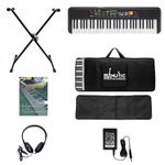 Standzo Yamah F52 Keyboard with Adapter, Stand, Cover, Dust Cover, Headphone and Book Combo Pack