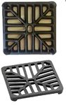 6" x 6" 152mm x 152mm 9mm Thick Square Cast Iron Gully Grid/Grate Heavy Duty Drain Cover Black Satin Finish Deliveries to Mainland UK ONLY