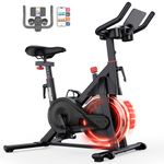 Superun Exercise Bike for Home Use Spin Bike with Adjustable Magnetic Resistance, Stationary Bike with LCD Display and APP, 136 kg Weight Capacity
