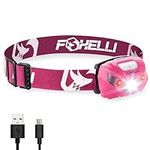 Foxelli Rechargeable Headlamp Flash