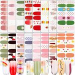 16 Sheets Full Wraps Nail Polish Stickers, Nail Decals Stickers Adhesive Nail Art Stickers for Women Girls Flowers Patterns