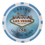 50 $50 Las Vegas 14 Gram Laser Graphic Poker Chips