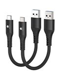 Android Auto USB C Cable 10Gbps [2ft, 2-Pack] CONMDEX USB 3.1 Gen 2 USB A to USB C Cable, Short 3A Type C Charger Fast Charging Data Transfer Cord for iPhone 15 Plus 15 Pro Samsung Galaxy S23, Black