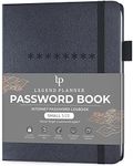 Legend Planner Password Book with Alphabetical tabs. Internet Address & Password Keeper Logbook. Pocket Size 4.0"x5.5", Journal Notebook for Password Organization & Saving Website Logins - Mystic Grey