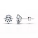 Sterling Silver Cubic Zirconia Earrings - 6mm Round Cubic Zirconia Stud Earrings - Gift Boxed 5553CL