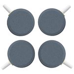 Pawfly Aquarium Air Stone 4 cm Bubble Diffuser Disc 4 Pack Release Tool for Air Pumps Fish Tanks Buckets Small Ponds and DWC Reservoirs