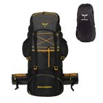 Impulse rucksack bags 75 litres travel bag for men tourist bag for travel backpack for hiking trekking Bag for men camping banyan black bag with 1 Year Warranty | Black