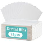 MAQIHAN 80Pcs Dental Bibs Disposable - White Tattoo Tray Esthetician Supplies Bulk Dentist Bibs Disposable Sheets Baberos Dentales Desechables Patient Bibs Lash Extensions Pads Sheets Bibs Dental Bib