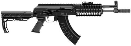Crosman CAK1 Full Auto CO2-Powered BB Air Rifle with 28-Round Magazine - Selectable Full or Semi-Auto, 430 FPS, Foldable Stock - Black