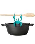 OTOTO Aqua The Crab Silicone Utensil Rest - Silicone Spoon Rest for Stove Top - BPA-Free, Heat-Resistant Kitchen and Grill Utensil Holder - Non-Slip Spoon Holder Stove Organizer and Steam Releaser