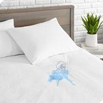 Bare Home Emperor Size Mattress Protector - 200x200 cm - Premium 100% Waterproof Mattress Protector - Vinyl Free - Cooling Mattress Cover (Emperor, White)