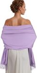 RUI VTRON Pashmina Shawl Wraps for Women Lavender Large Winter Scarf Soft Shawls and Wraps for Evening Dresses Shawl for Wedding