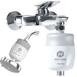 NIXY HUB Premium Shower Filter - Water Softener for Bathroom | 5 Years Warranty | Hard Water Softener For Tap Water Filter | For Borewell/Tanker/Municipal Water (Single Cartridge)