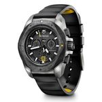 Victorinox Men’s Watch I.N.O.X. Chrono Ø 43 mm, Swiss Made, Analogue Quartz, Water-Resistant up to 200 m, Rubber Strap, Black