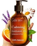 Gya Labs Calming Massage Oil for Sore Muscles - Spa Quality Sore Muscle Massage Oil - Warming Massage Oil & Body Massage Oil for Men & Women - 100% Natural (200 ml)