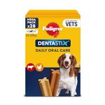 Pedigree DentaStix - Daily Dental chews for medium Dogs (10-25 kg), 28 Pedigree Dentastix sticks (Pack of 4)