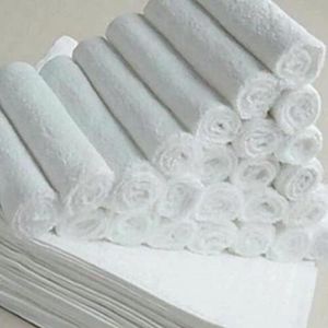 Bulk LOT 50x100% Cotton FACE Washer White Premium Soft Hotel Grade 33X33CM